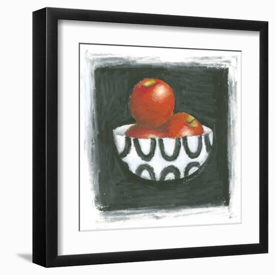 Apples in Bowl-Chariklia Zarris-Framed Art Print