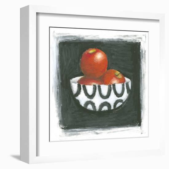 Apples in Bowl-Chariklia Zarris-Framed Art Print