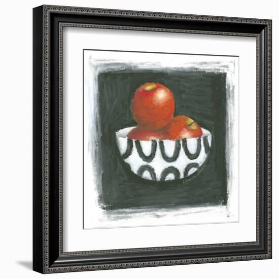 Apples in Bowl-Chariklia Zarris-Framed Art Print