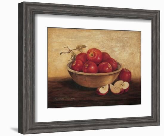 Apples in Wooden Bowl-unknown Sibley-Framed Art Print