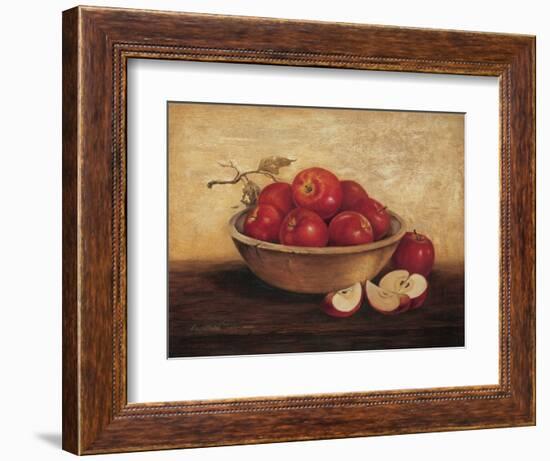 Apples in Wooden Bowl-unknown Sibley-Framed Art Print