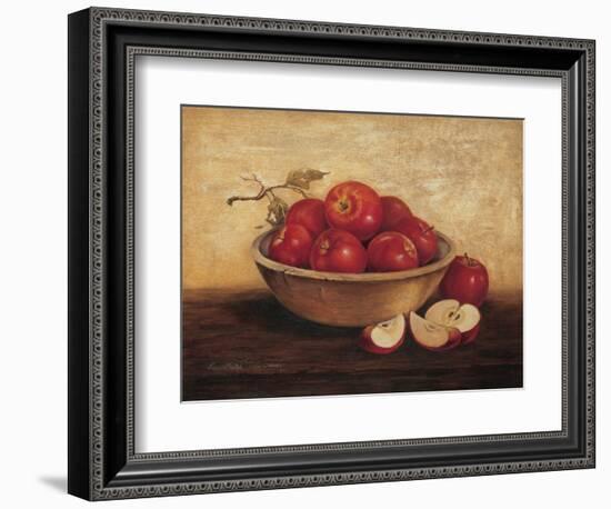 Apples in Wooden Bowl-unknown Sibley-Framed Art Print