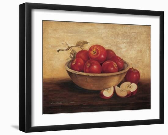 Apples in Wooden Bowl-unknown Sibley-Framed Art Print