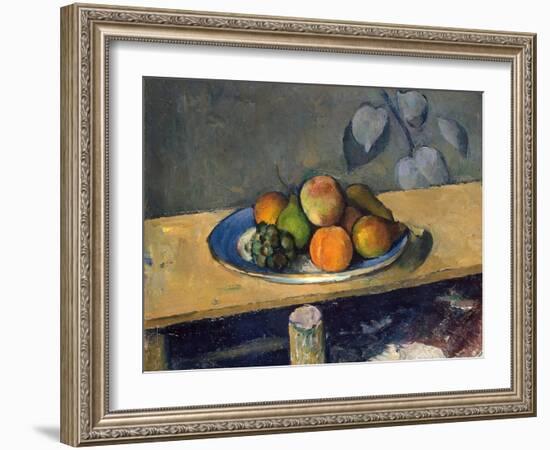 Apples, Pears and Grapes, 1879-1880-Paul Cézanne-Framed Giclee Print