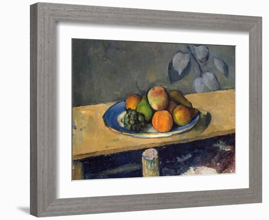 Apples, Pears and Grapes, 1879-1880-Paul Cézanne-Framed Giclee Print