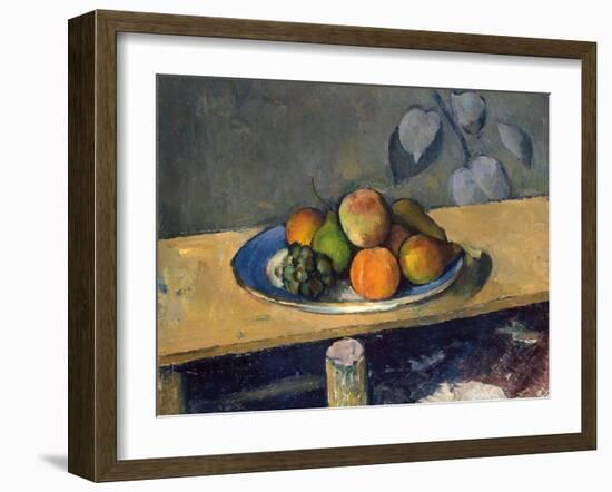 Apples, Pears and Grapes, 1879-1880-Paul Cézanne-Framed Giclee Print