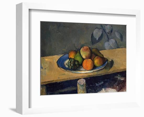 Apples, Pears and Grapes, C.1879-Paul Cézanne-Framed Giclee Print