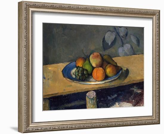 Apples, Pears and Grapes, C.1879-Paul Cézanne-Framed Giclee Print