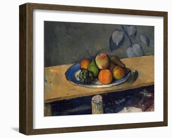 Apples, Pears and Grapes, C.1879-Paul Cézanne-Framed Giclee Print