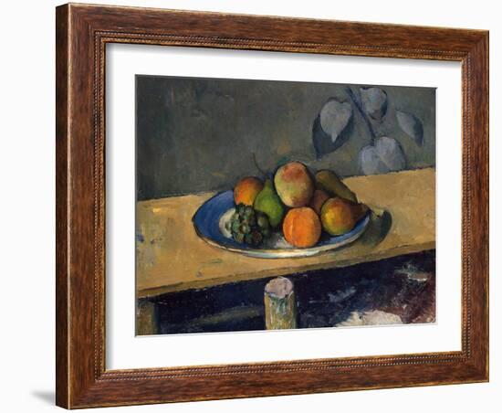 Apples, Pears and Grapes, C.1879-Paul Cézanne-Framed Giclee Print