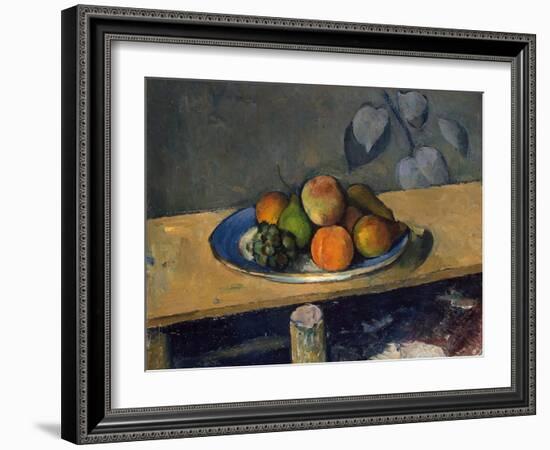 Apples, Pears and Grapes, C.1879-Paul Cézanne-Framed Giclee Print