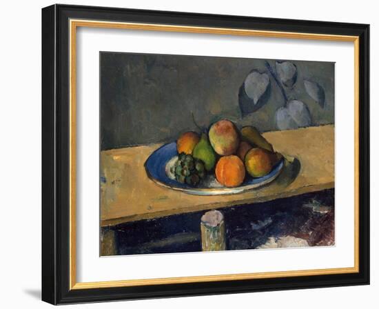 Apples, Pears and Grapes, C.1879-Paul Cézanne-Framed Giclee Print