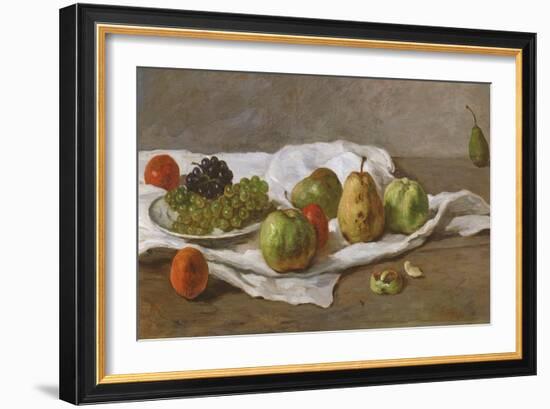 Apples, Pears and Grapes-Gustave Courbet-Framed Giclee Print