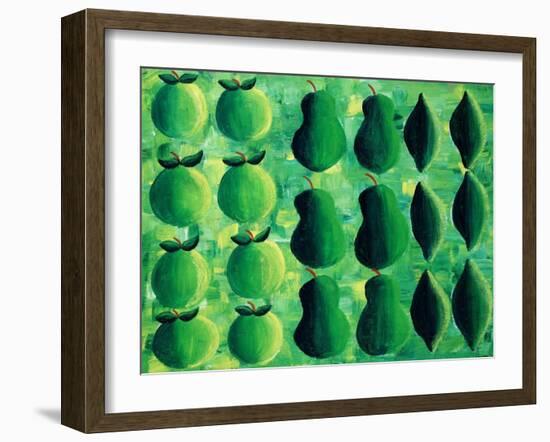 Apples, Pears and Limes, 2004-Julie Nicholls-Framed Giclee Print