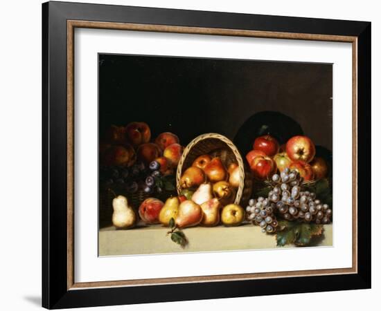 Apples, Pears, Plums and Grapes-Charles Bird King-Framed Giclee Print