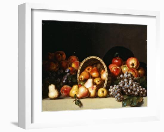 Apples, Pears, Plums and Grapes-Charles Bird King-Framed Giclee Print