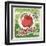 Apples Retro Poster-Lukeruk-Framed Art Print