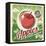 Apples Retro Poster-Lukeruk-Framed Stretched Canvas