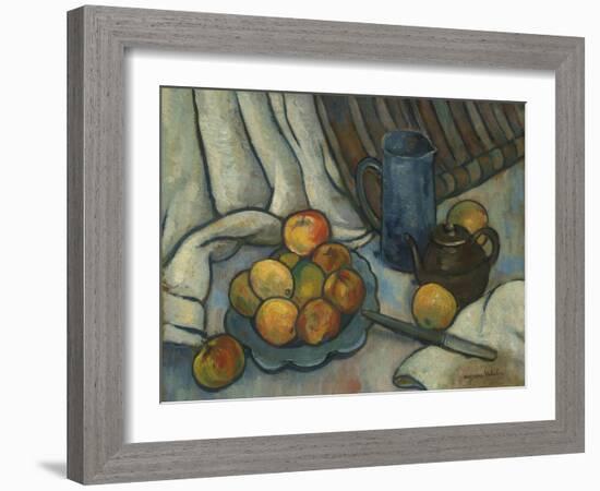 Apples, teapot and jug. Ca. 1919-Suzanne Valadon-Framed Giclee Print