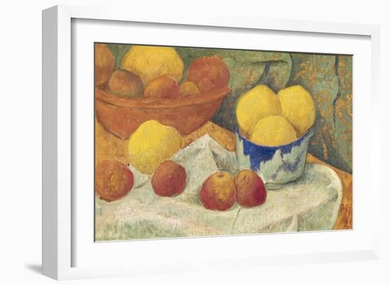 Apples with a Blue Dish, 1922 (Oil on Canvas)-Paul Serusier-Framed Giclee Print