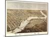 Appleton, Wisconsin - Panoramic Map-Lantern Press-Mounted Art Print