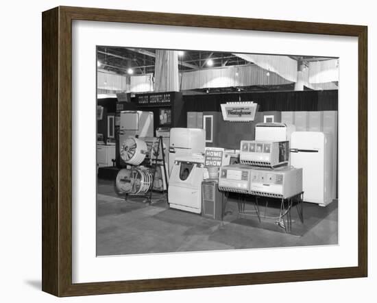 Appliance Display at a Home Show in Chicago, Ca. 1956.-Kirn Vintage Stock-Framed Photographic Print