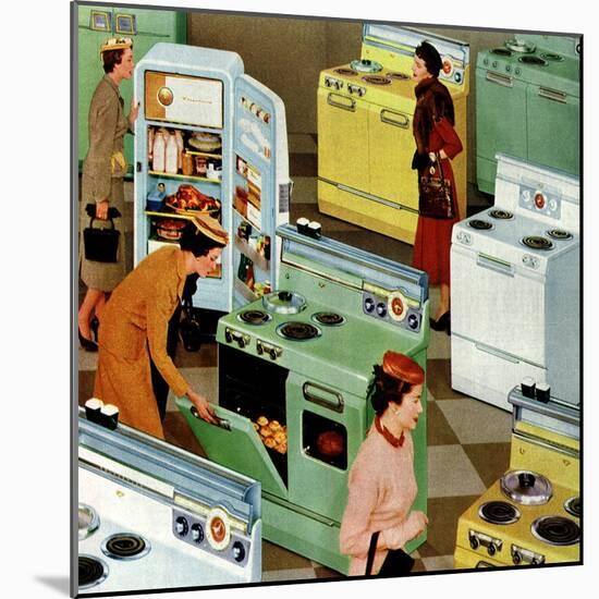 Appliance Shopping, 1954-null-Mounted Giclee Print