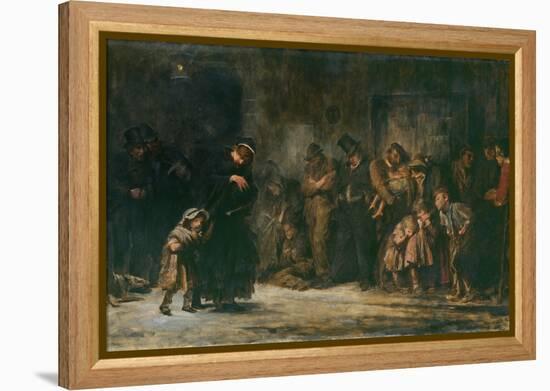 Applicants for Admission to a Casual Ward-Sir Luke Fildes-Framed Premier Image Canvas