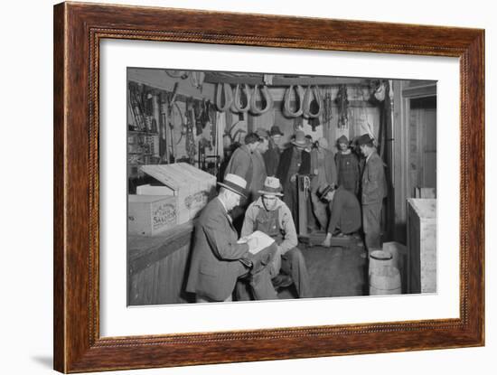 Applicants for Jobs on Tva's Norris Dam Were Conducted at Stiner's Store, Lead Mine Bend, Tn-null-Framed Premium Photographic Print