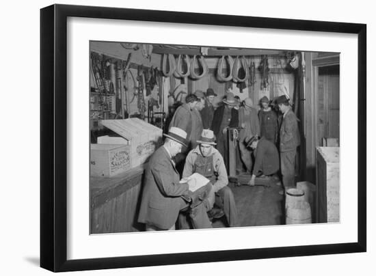 Applicants for Jobs on Tva's Norris Dam Were Conducted at Stiner's Store, Lead Mine Bend, Tn-null-Framed Premium Photographic Print