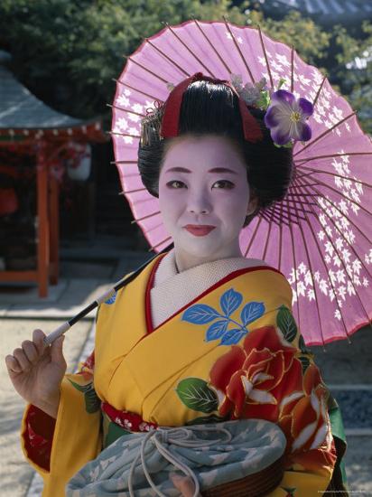 'Apprentice Geisha (Maiko), Woman Dressed in Traditional Costume