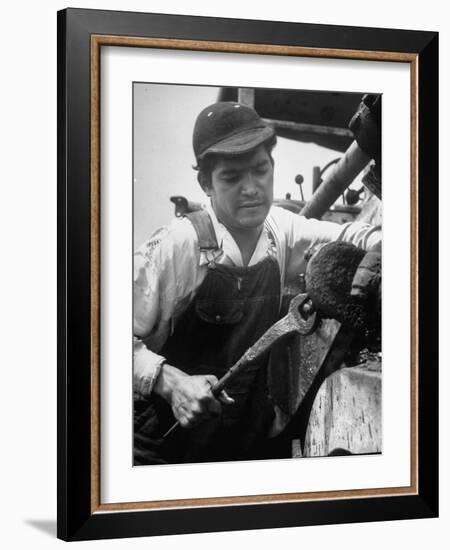 Apprentice Oscar Romero of El Salvador, Who Took His Job for Adventure-Ralph Crane-Framed Photographic Print