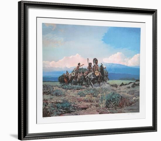 Approach of a Rider-Noel Daggett-Framed Limited Edition