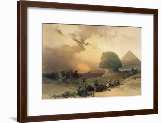 Approach of the Simoom, Desert of Giza-David Roberts-Framed Giclee Print