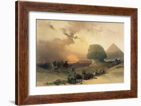 Approach of the Simoom, Desert of Giza-David Roberts-Framed Giclee Print