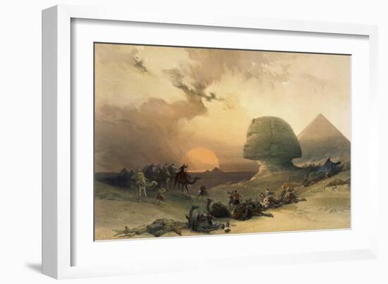 Approach of the Simoom, Desert of Giza-David Roberts-Framed Giclee Print