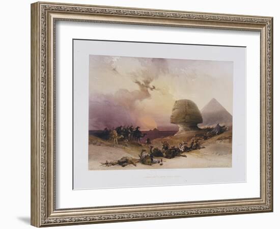 Approach of the Simoom. Desert of Gizeh, from 'Egypt and Nubia)-David Roberts-Framed Giclee Print