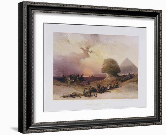 Approach of the Simoom. Desert of Gizeh, from 'Egypt and Nubia)-David Roberts-Framed Giclee Print