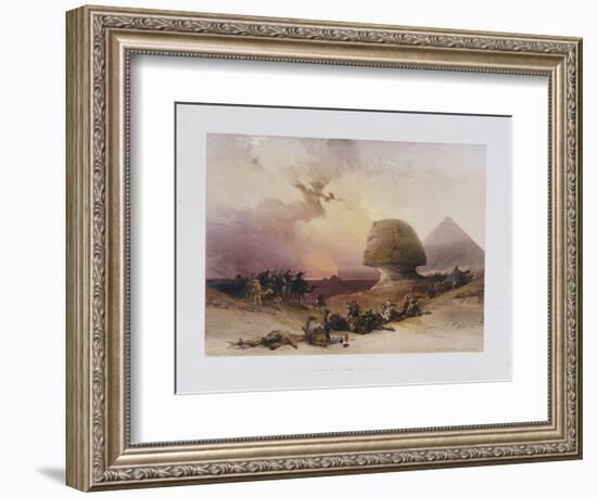 Approach of the Simoom. Desert of Gizeh, from 'Egypt and Nubia)-David Roberts-Framed Giclee Print