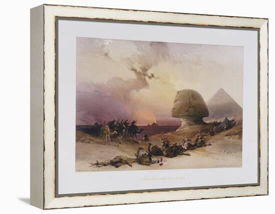 Approach of the Simoom. Desert of Gizeh, from 'Egypt and Nubia)-David Roberts-Framed Premier Image Canvas