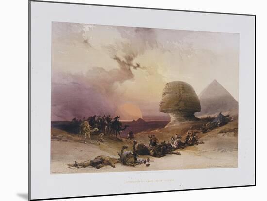 Approach of the Simoom. Desert of Gizeh, from 'Egypt and Nubia)-David Roberts-Mounted Giclee Print