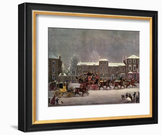 Approach to Christmas, 19th Century-George Hunt-Framed Giclee Print