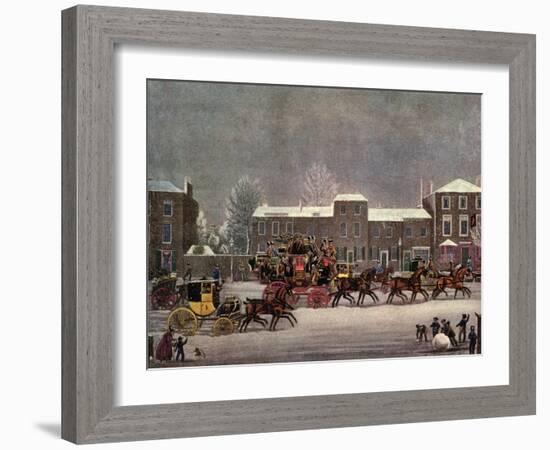 Approach to Christmas, 19th Century-George Hunt-Framed Giclee Print
