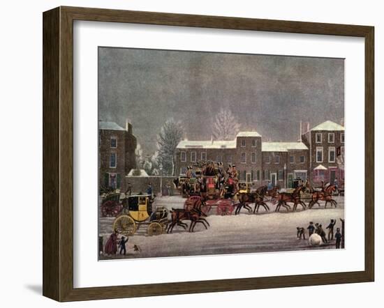 Approach to Christmas, 19th Century-George Hunt-Framed Giclee Print