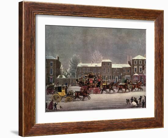 Approach to Christmas, 19th Century-George Hunt-Framed Giclee Print