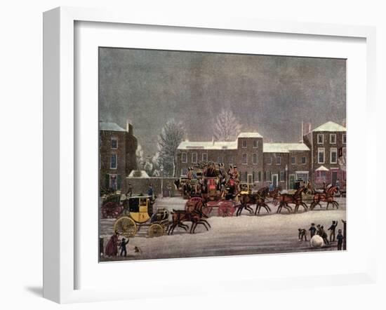 Approach to Christmas, 19th Century-George Hunt-Framed Giclee Print