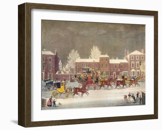 'Approach to Christmas', c19th century-George Hunt-Framed Giclee Print