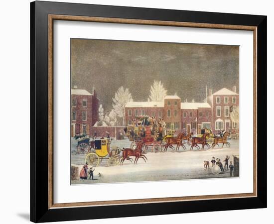 'Approach to Christmas', c19th century-George Hunt-Framed Giclee Print