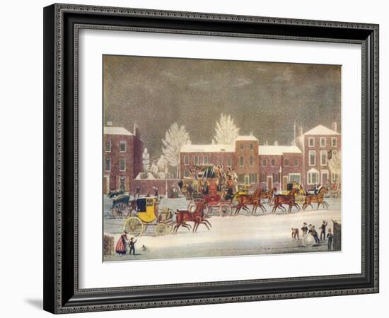 'Approach to Christmas', c19th century-George Hunt-Framed Giclee Print