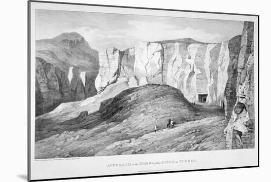 Approach to the Tombs of the Kings at Thebes, 19th Century-George Barnard-Mounted Giclee Print